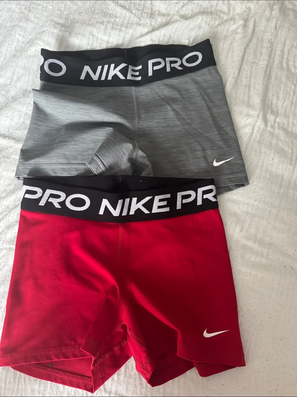 Nike Pro Shorts — Gray & Red